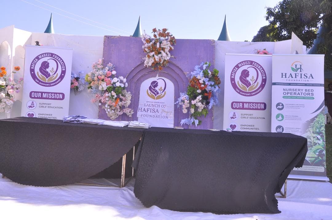 Branded launch stage and mission banners