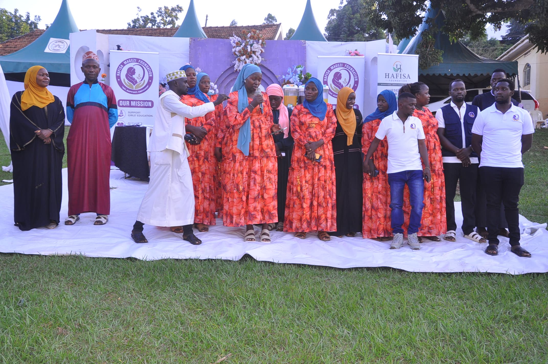 Women leaders speaking at the foundation launch in Masaka
